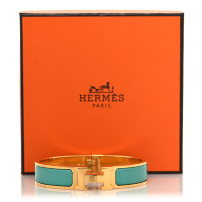 Hermes Enamel Narrow Clic Clac H Bracelet PM Emeraude 5 of 5