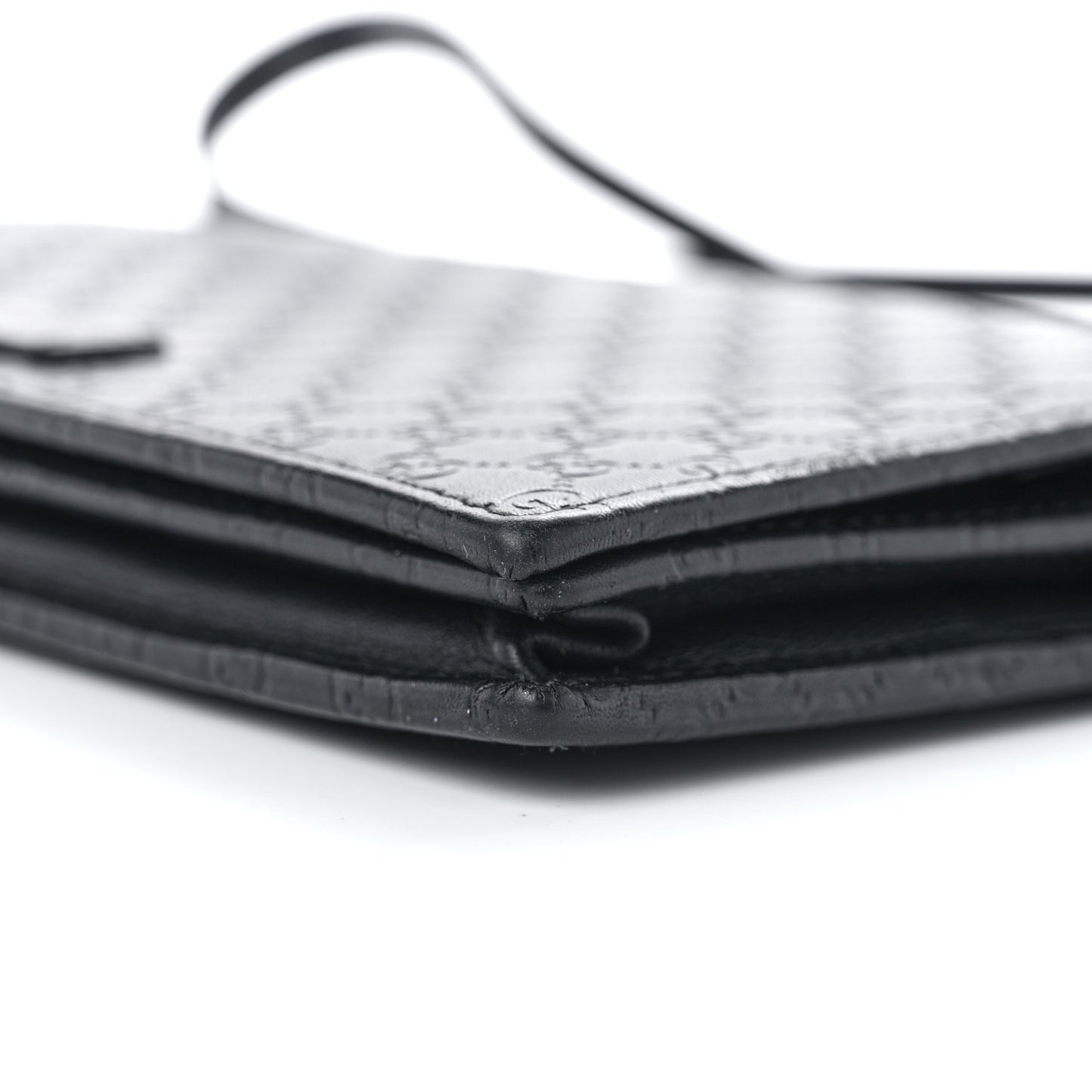 Microguccissima Crossbody Wallet Black