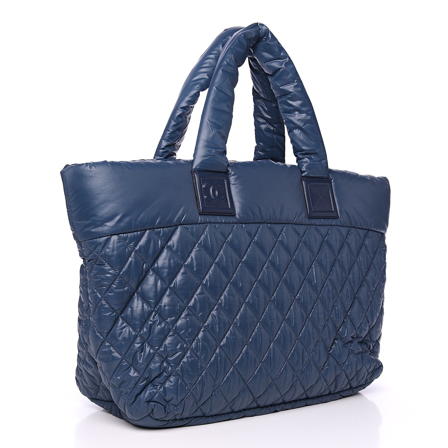 Chanel Nylon Quilted Large Coco Cocoon Tote Blue 2 of 9