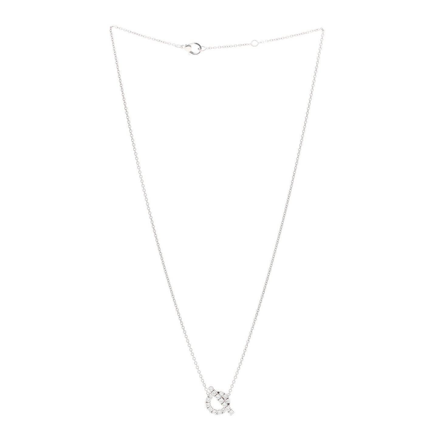 18K White Gold Diamond Finesse Pendant Necklace