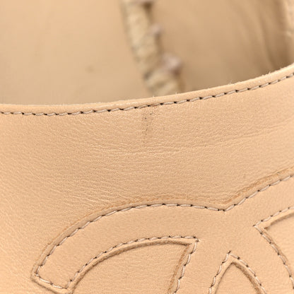 Chanel Lambskin CC Espadrilles 37 Beige Black 13 of 13