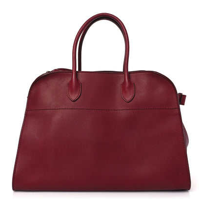 The Row Polished Saddle Calfskin Soft Margaux 15 Amaranto 1 of 9