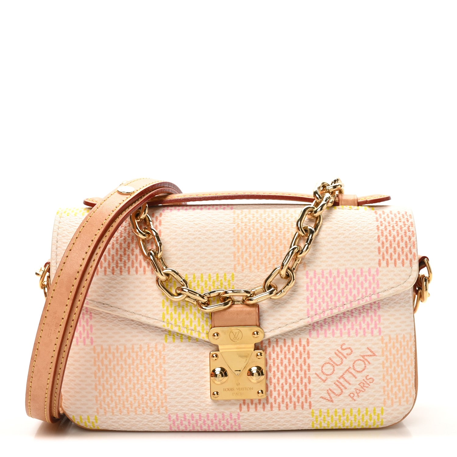 Louis Vuitton Damier Giant Pochette Metis East West Peach 1 of 10