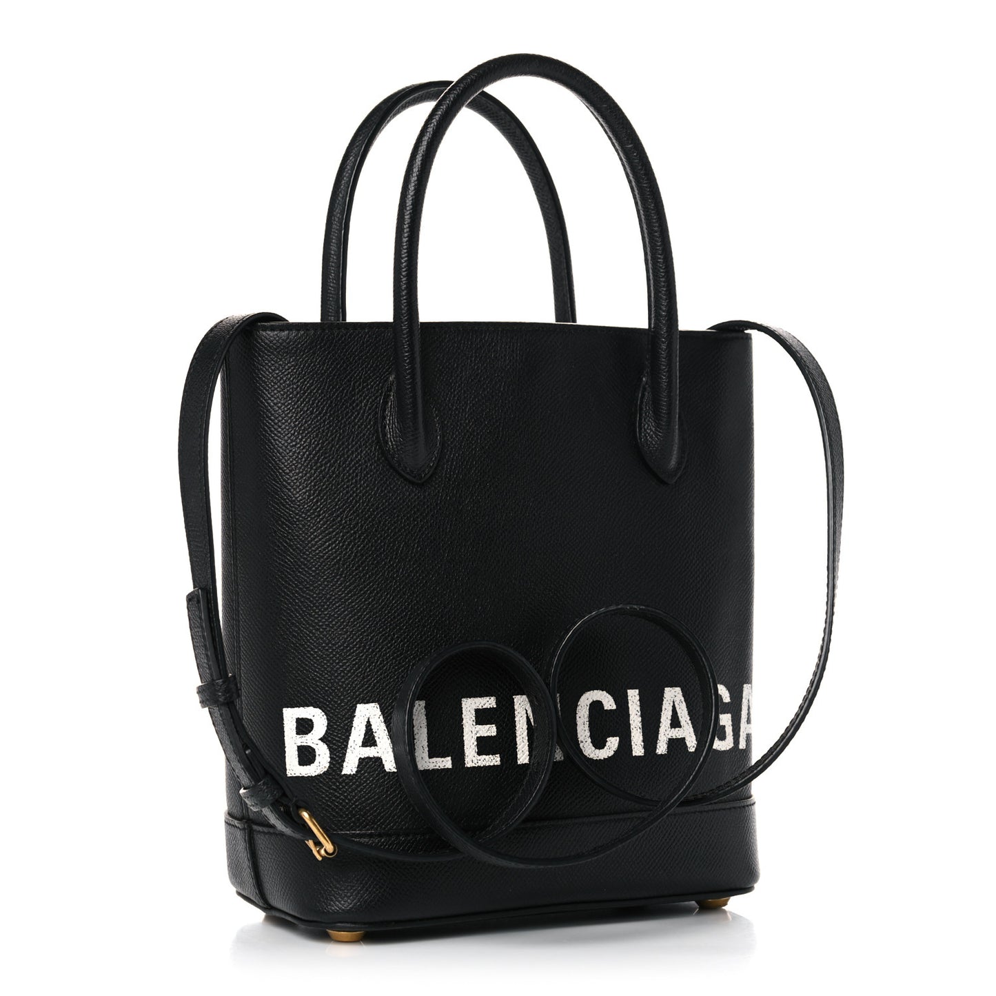Grained Calfskin Ville Aj Tote XXS Black