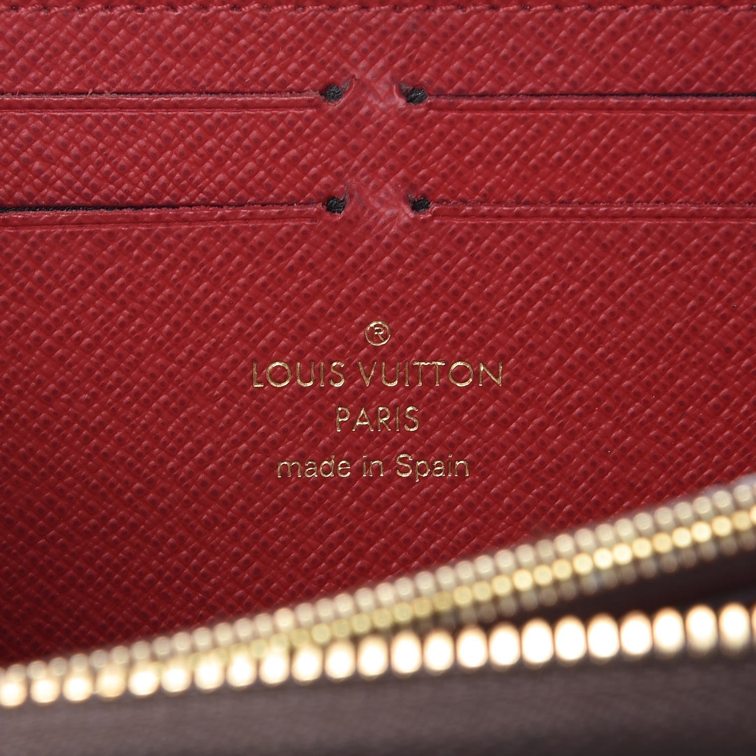 Louis Vuitton Damier Ebene Clemence Wallet Cherry 6 of 10