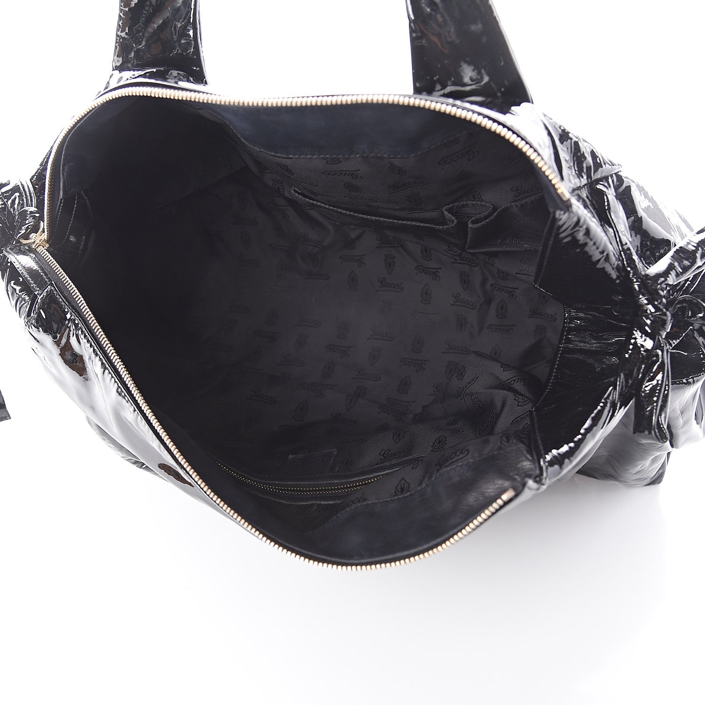 Patent Medium Hysteria Top Handle Bag Black