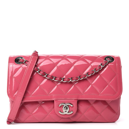 Chanel Patent Quilted Large Coco Shine Flap Pink 1 of 11