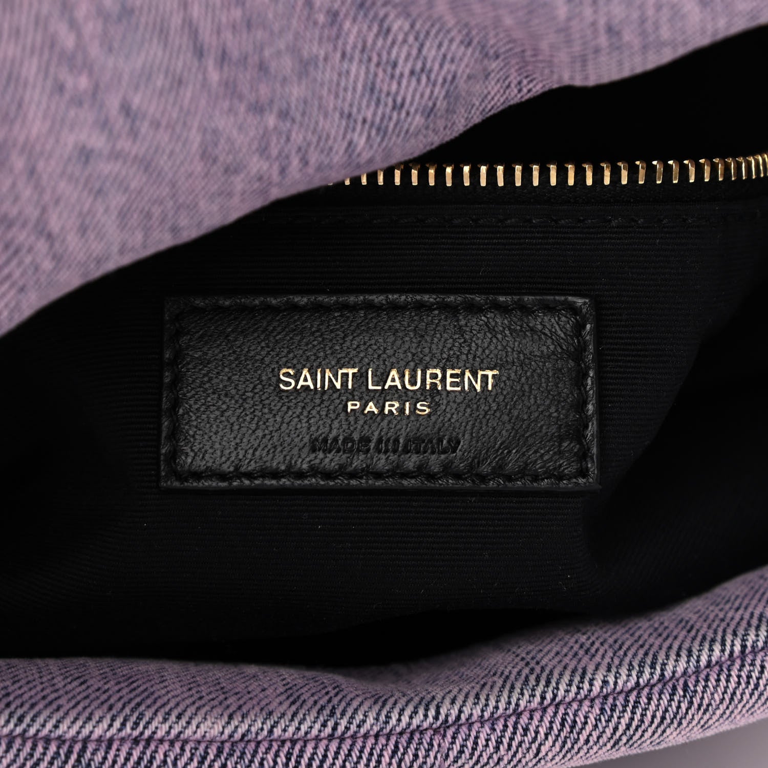 Saint Laurent Denim Quilted Small Loulou Puffer Monogram Chain Satchel Bleached Lilac 6 of 10