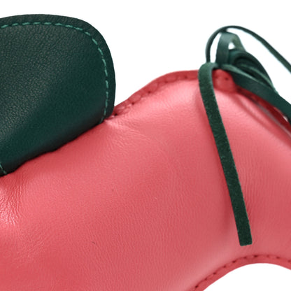 Hermes Milo Lambskin Grigri Rodeo Horse Bag Charm GM Rose Azalee Malachite Lime Celeste 4 of 6