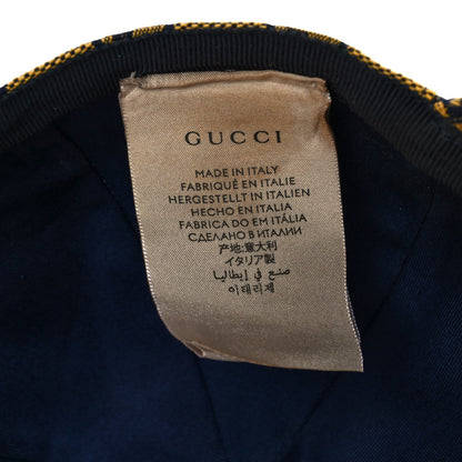Gucci Monogram Multicolor Retro Interlocking G Baseball Hat M Yellow Blue 6 of 7