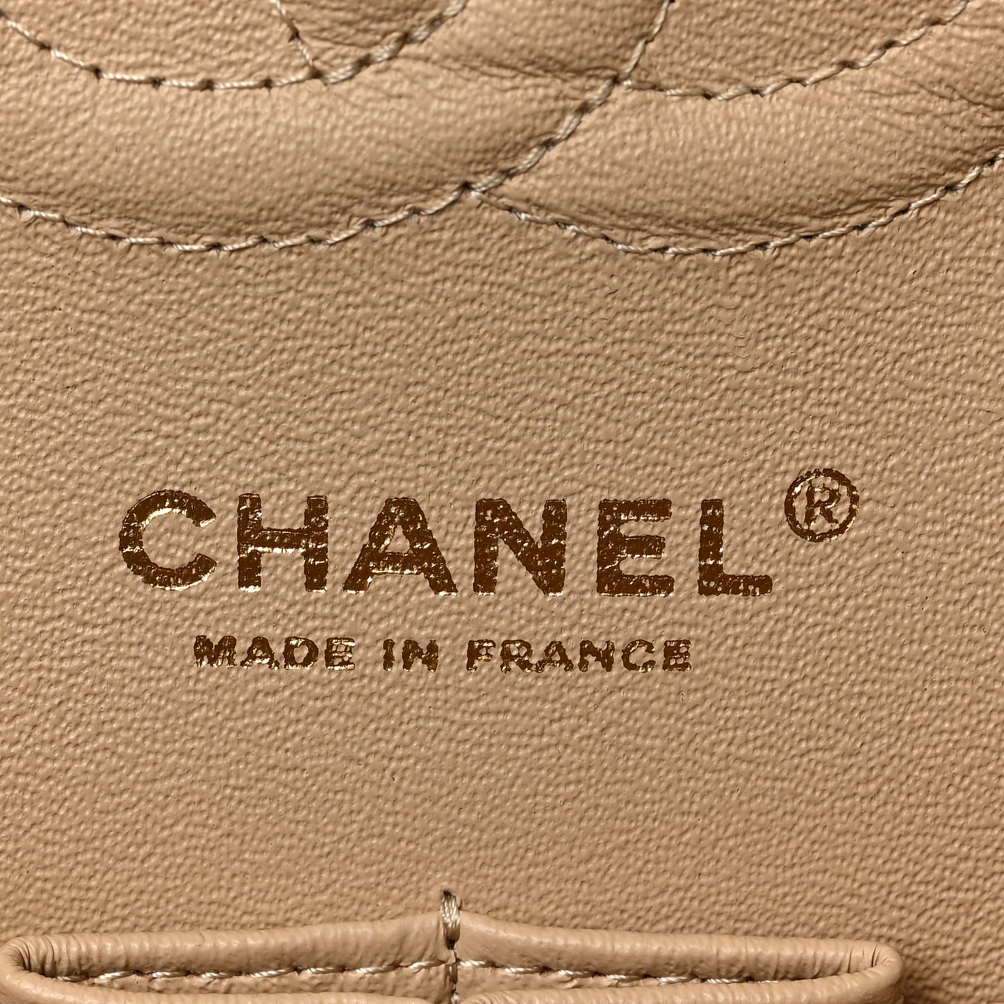 Caviar Quilted Medium Double Flap Beige