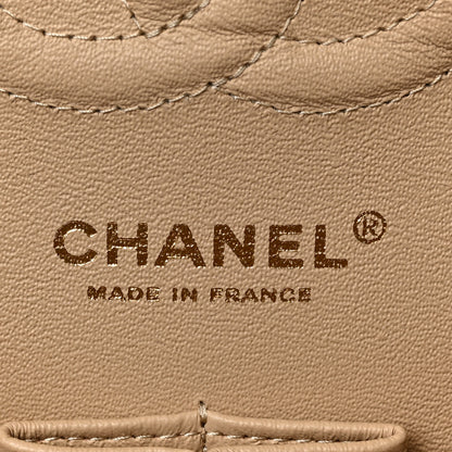 Chanel Caviar Quilted Medium Double Flap Beige 6 of 9