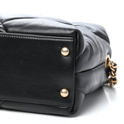 Chanel Lambskin Quilted Small Bowling Bag Black 7 of 9