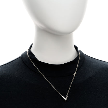 Louis Vuitton Metal Essential V Supple Necklace Silver 2 of 6