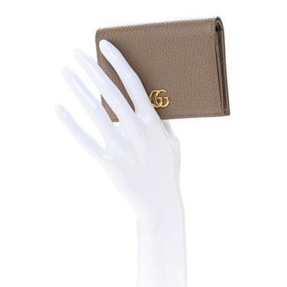 Gucci Pebbled Calfskin GG Marmont Card Case Porcelain Rose 2 of 9