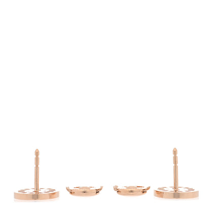 Hermes 18K Rose Gold Diamond Chaine d'Ancre Divine Stud Earrings 3 of 5