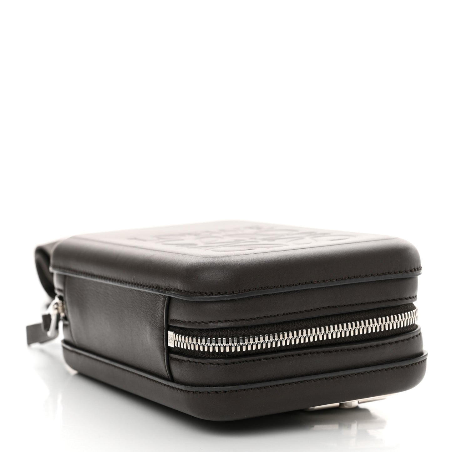 Calfskin Molded Sling Crossbody Bag Dark Grey
