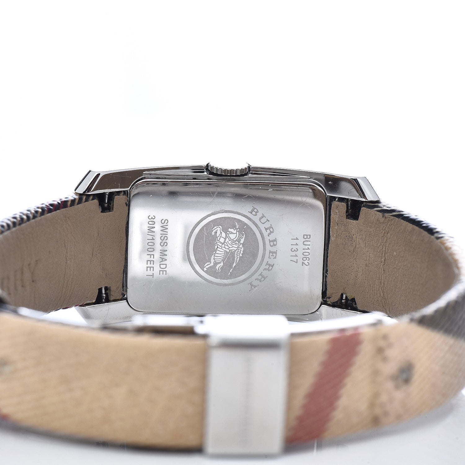 Burberry Stainless Steel Calfskin 20mm Heritage Nova Check Quartz Watch BU9503 5 of 5