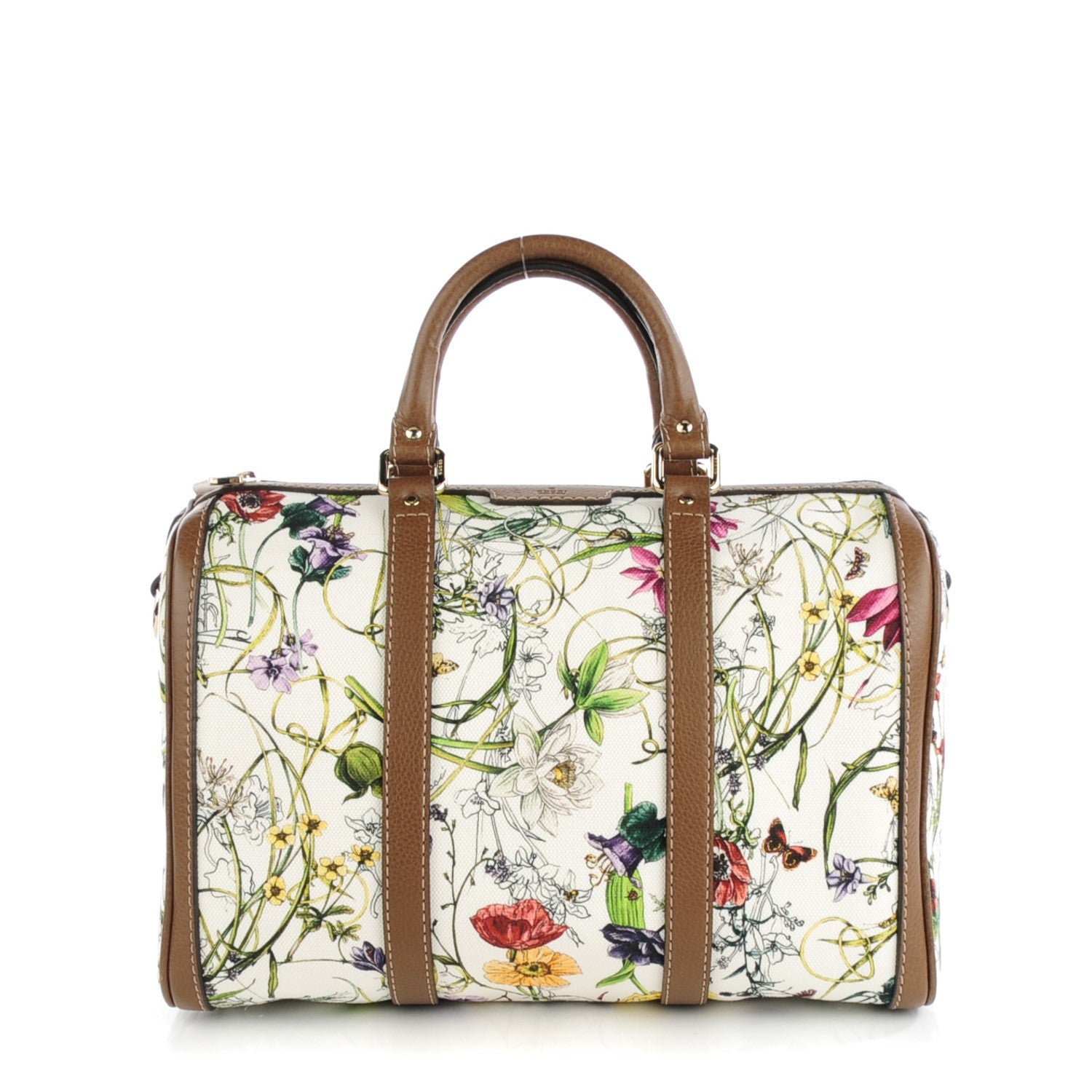 Gucci Canvas Flora Infinity Medium Joy Boston White Multicolor Acero 1 of 7