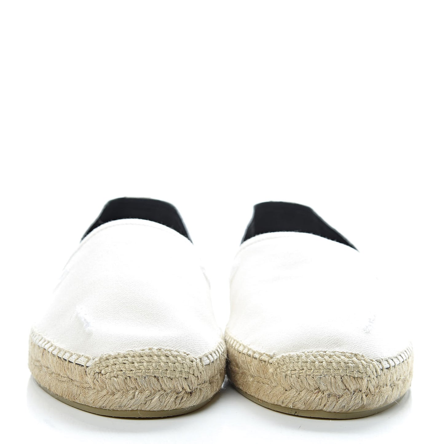 Canvas Elba Logo Embroidered Espadrilles 45 Panna