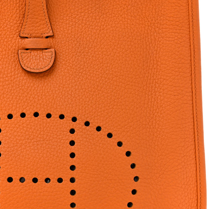 Hermes Taurillon Clemence Evelyne PM Orange 8 of 15