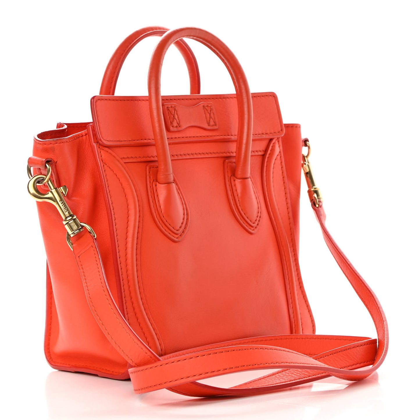 Smooth Calfskin Nano Luggage Fluo Orange