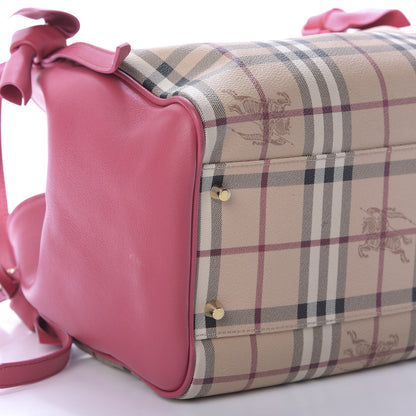 Burberry Haymarket Check Bow Canterbury Tote Pink 6 of 9