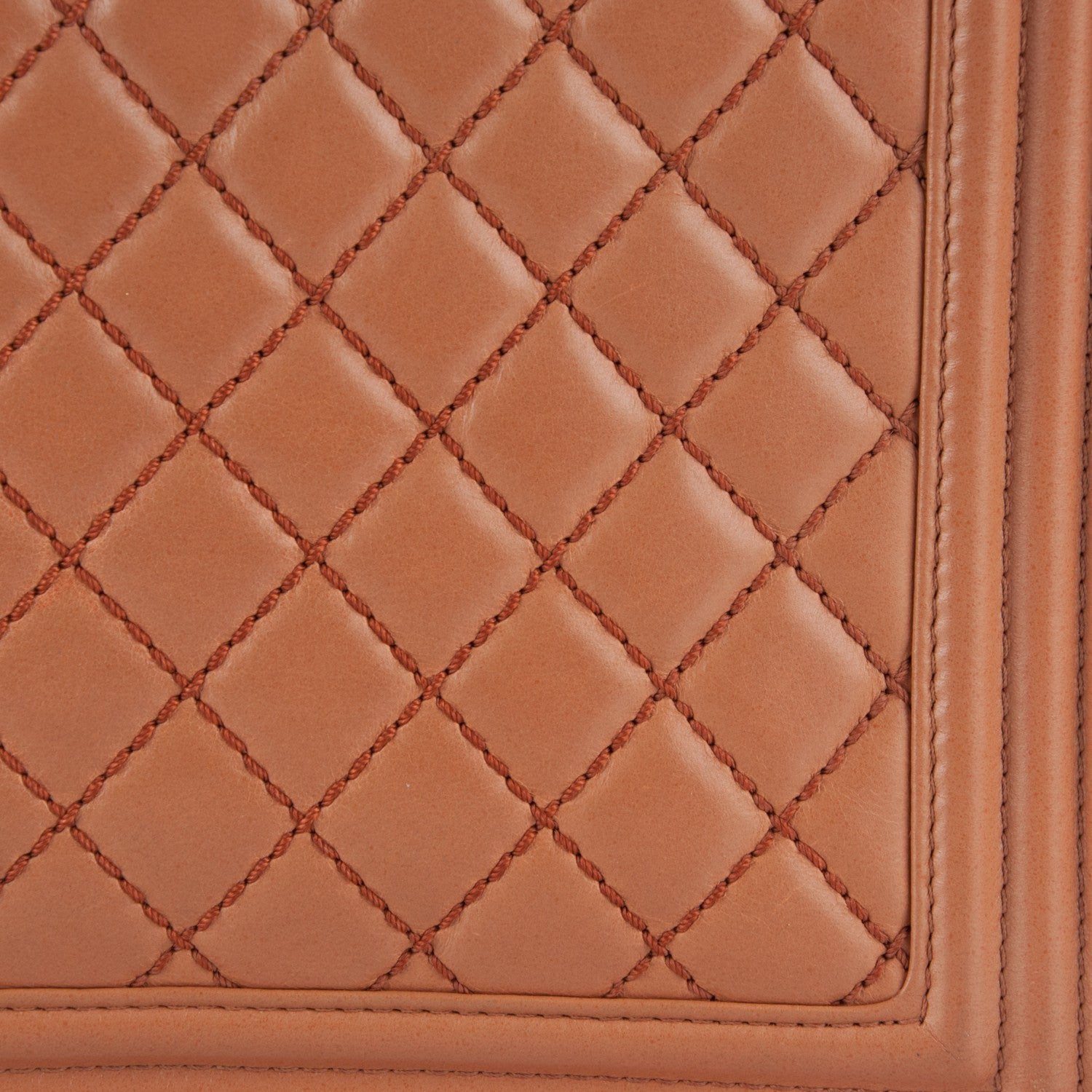 Chanel Calfskin Quilted Large Boy Flap Dark Beige 14 of 14