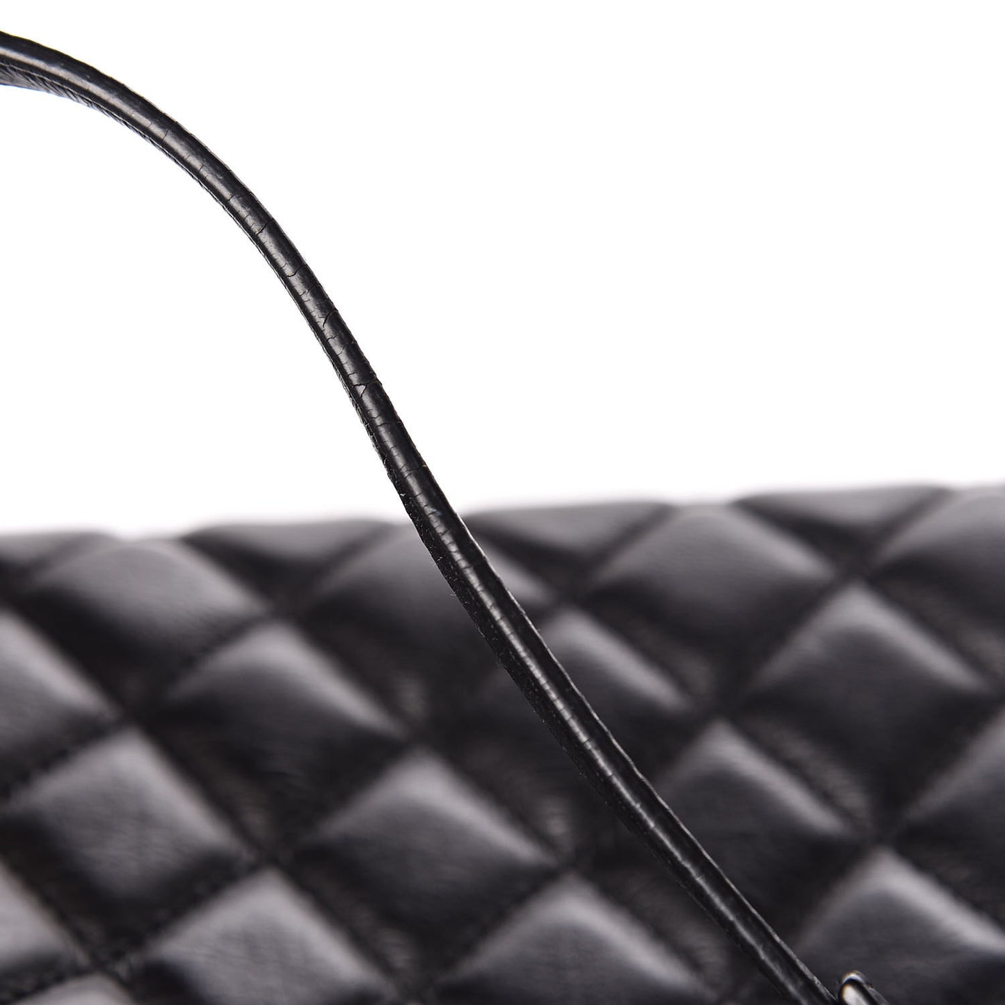 Calfskin Quilted Small Chic and Soft Shopping Tote Black