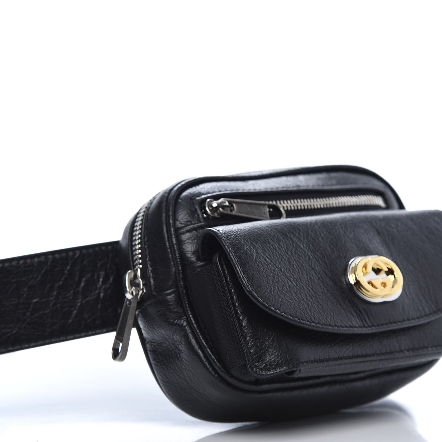 Fluffy Calfskin Mini Morpheus Belt Bag 70 28 Black