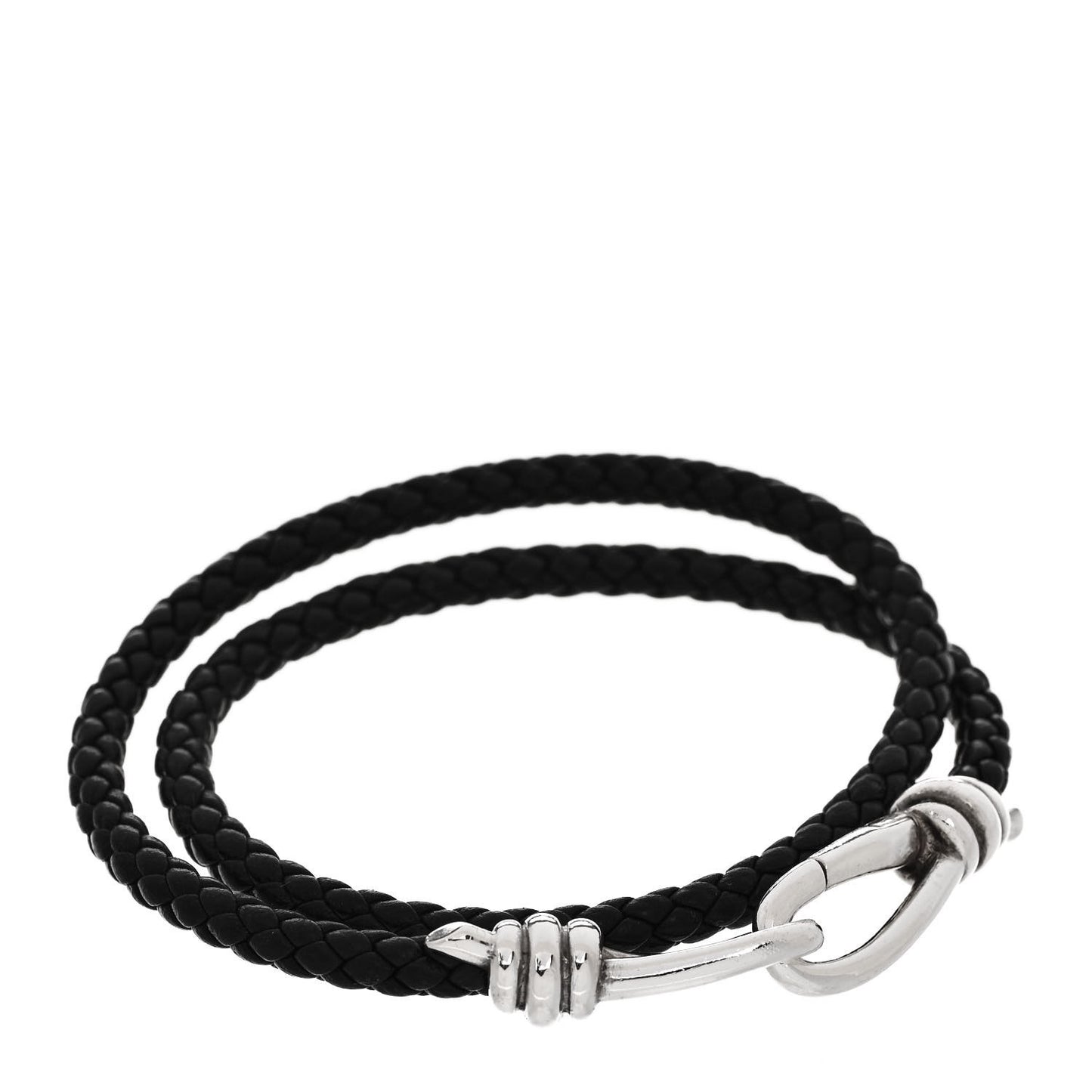 Sterling Silver Leather Paloma Picasso Knot Braid Wrap Bracelet