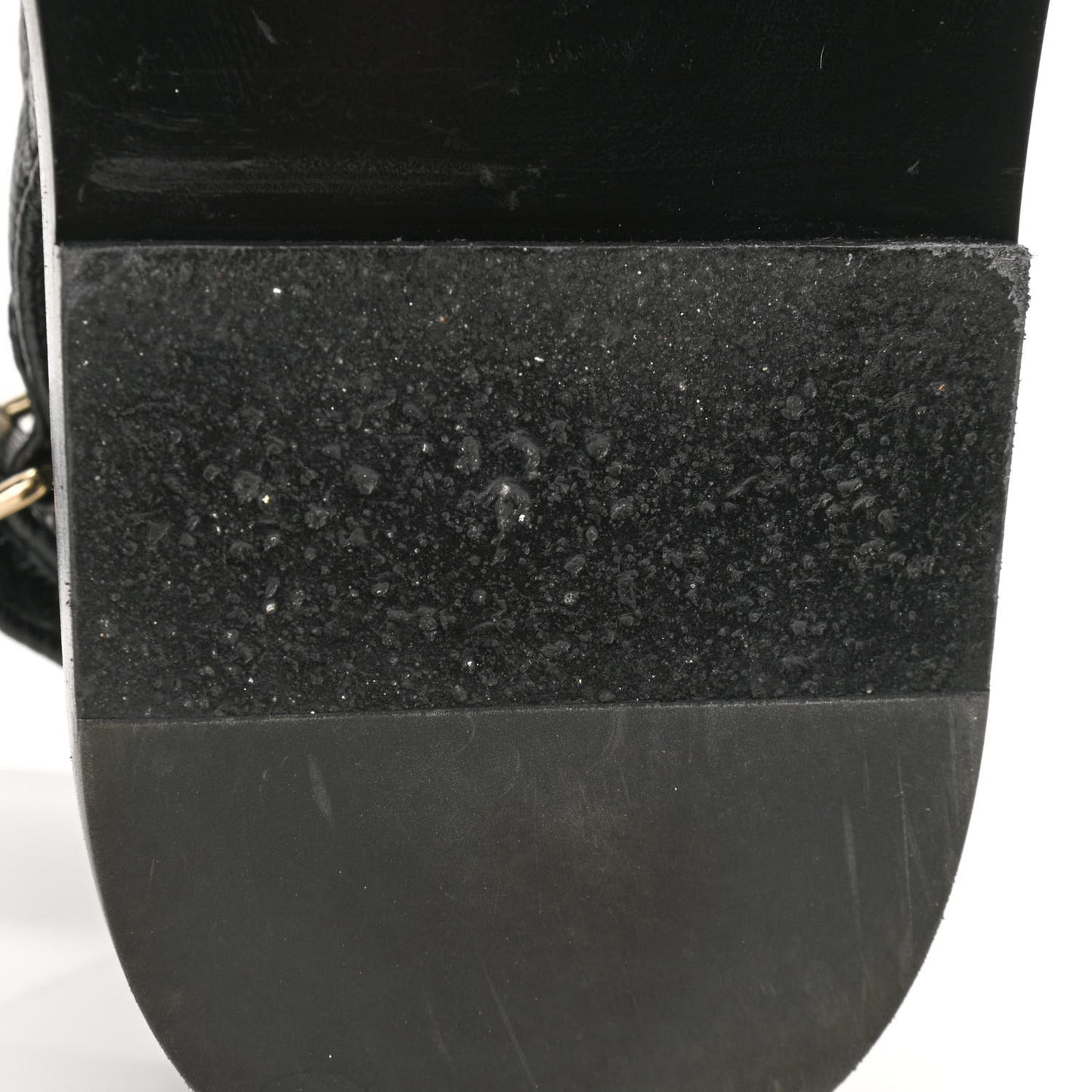 Grained Calfskin Velcro Dad Sandals 36.5 Black