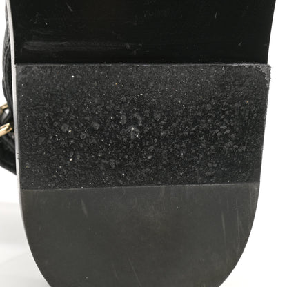 Chanel Grained Calfskin Velcro Dad Sandals 36.5 Black 10 of 11