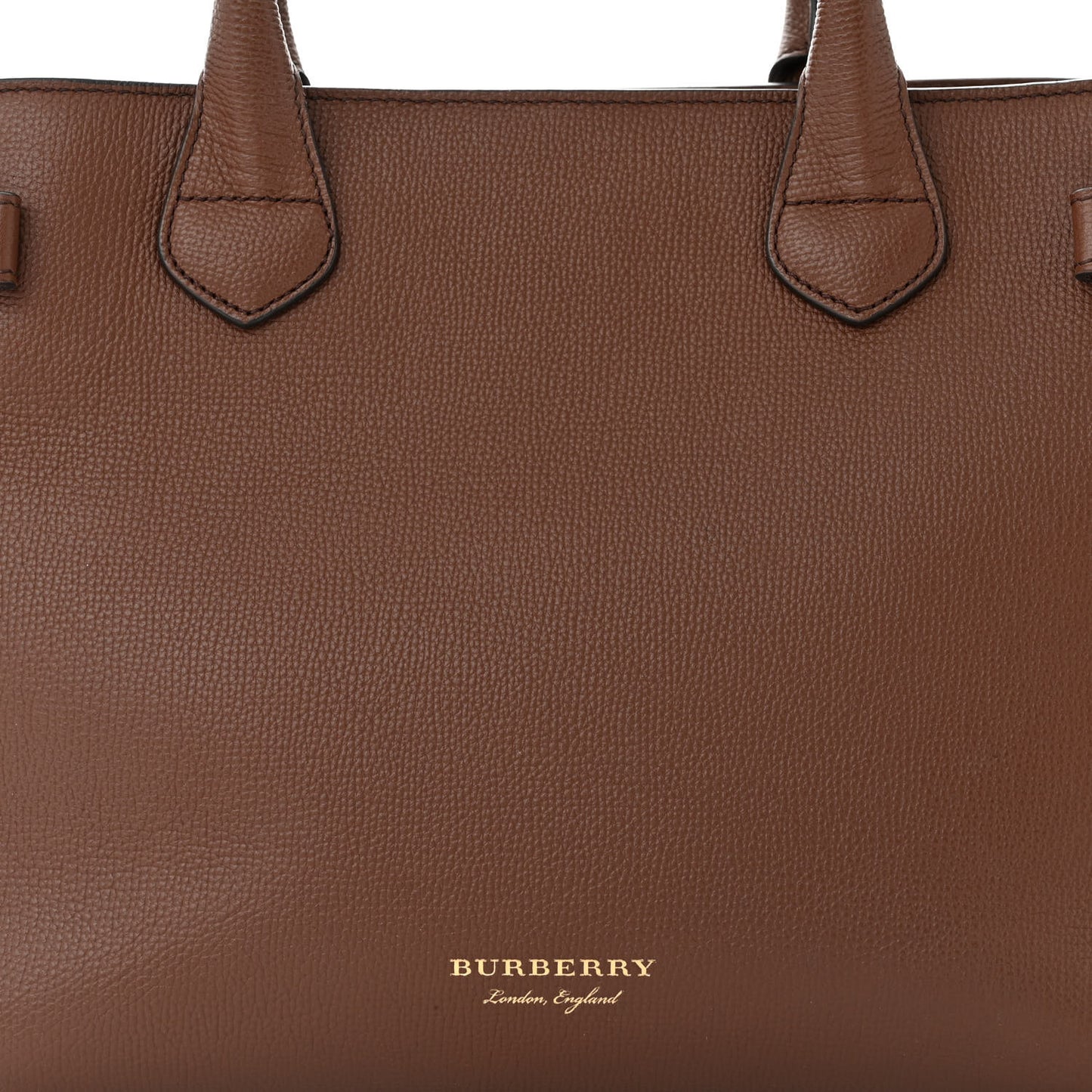 Grainy Calfskin House Check Medium Banner Tote Tan