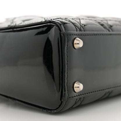 Christian Dior Patent Cannage Mini Lady Dior Black 9 of 11