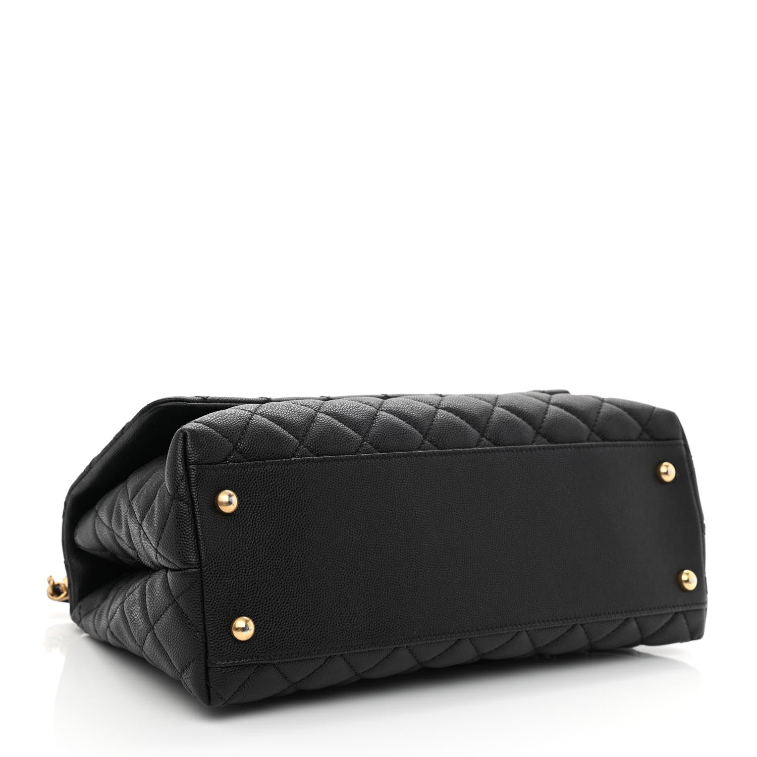 Chanel Caviar Lizard Quilted Small Coco Handle Flap Black 4 of 11