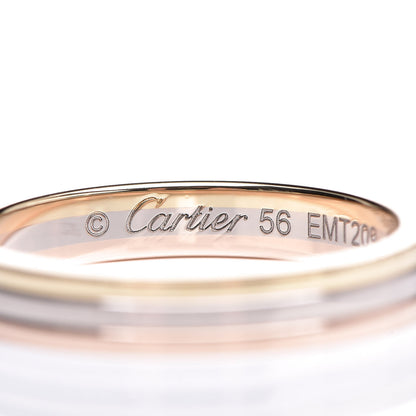 Cartier 18K White Pink Yellow Gold 3.5mm Vendome Louis Cartier Wedding Band 56 7.5 4 of 6