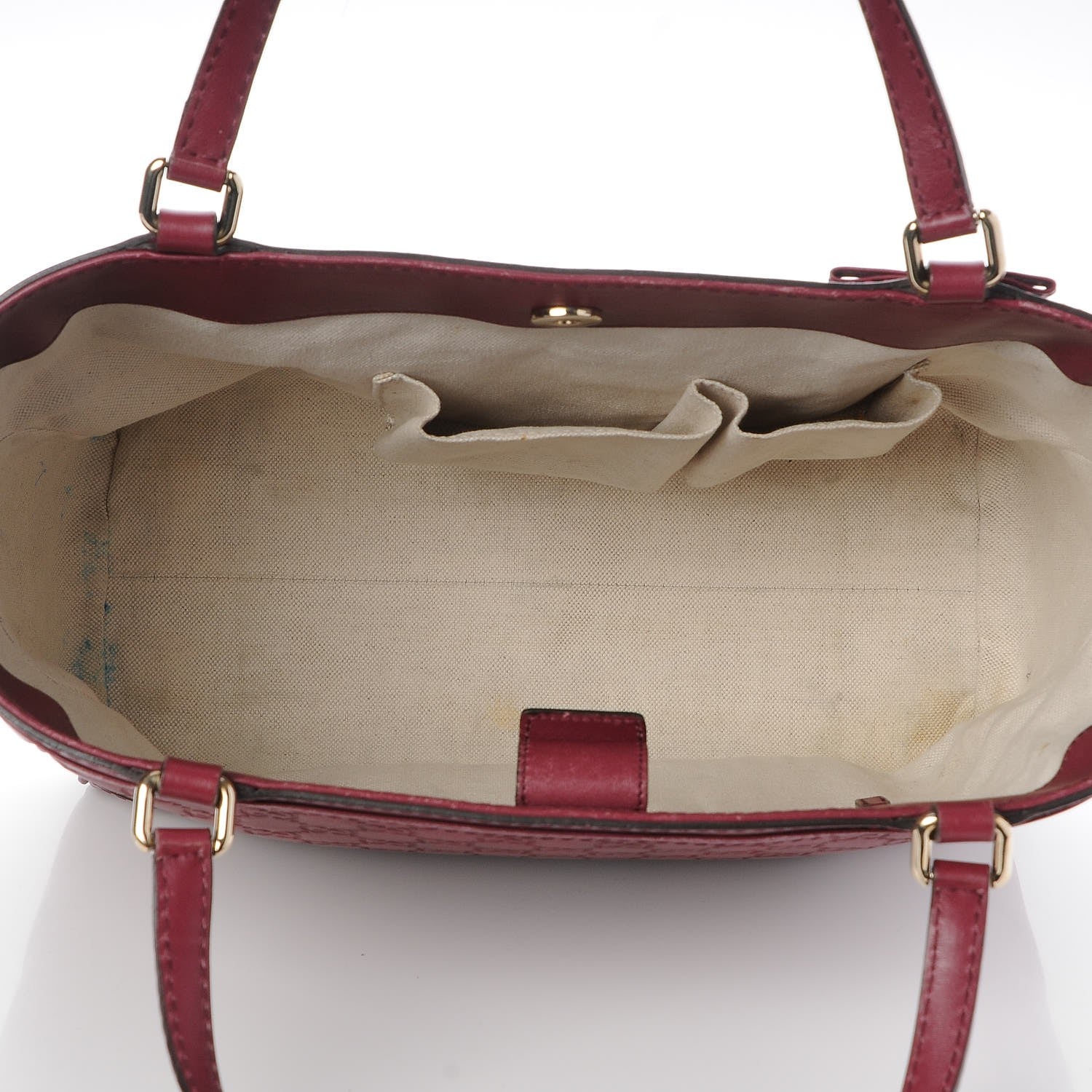 Gucci Guccissima Medium Mayfair Tote Cherry 5 of 7