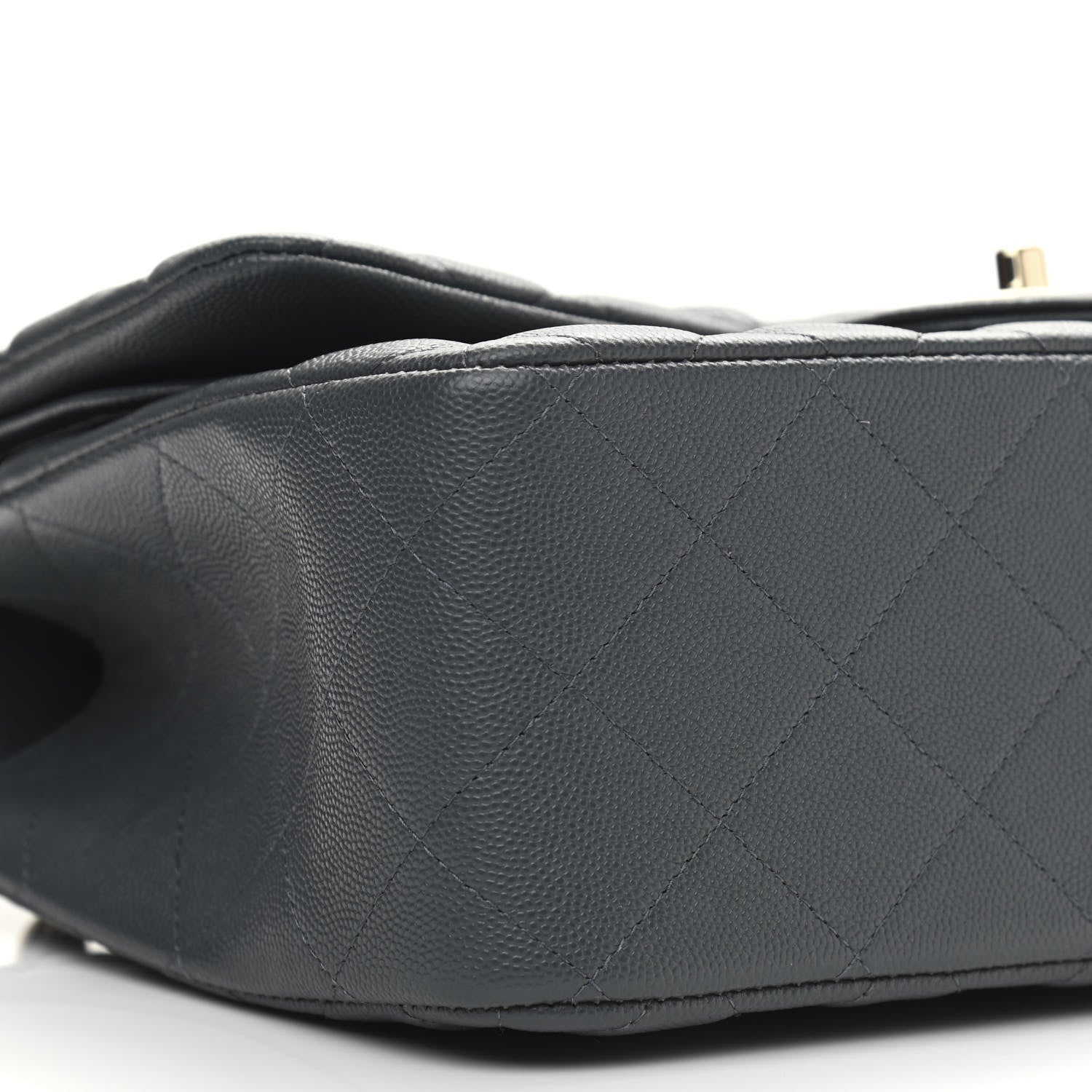 Chanel Caviar Quilted Jumbo Double Flap Grey 9 of 11