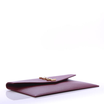 Saint Laurent Grain De Poudre Uptown Pouch Red 4 of 10
