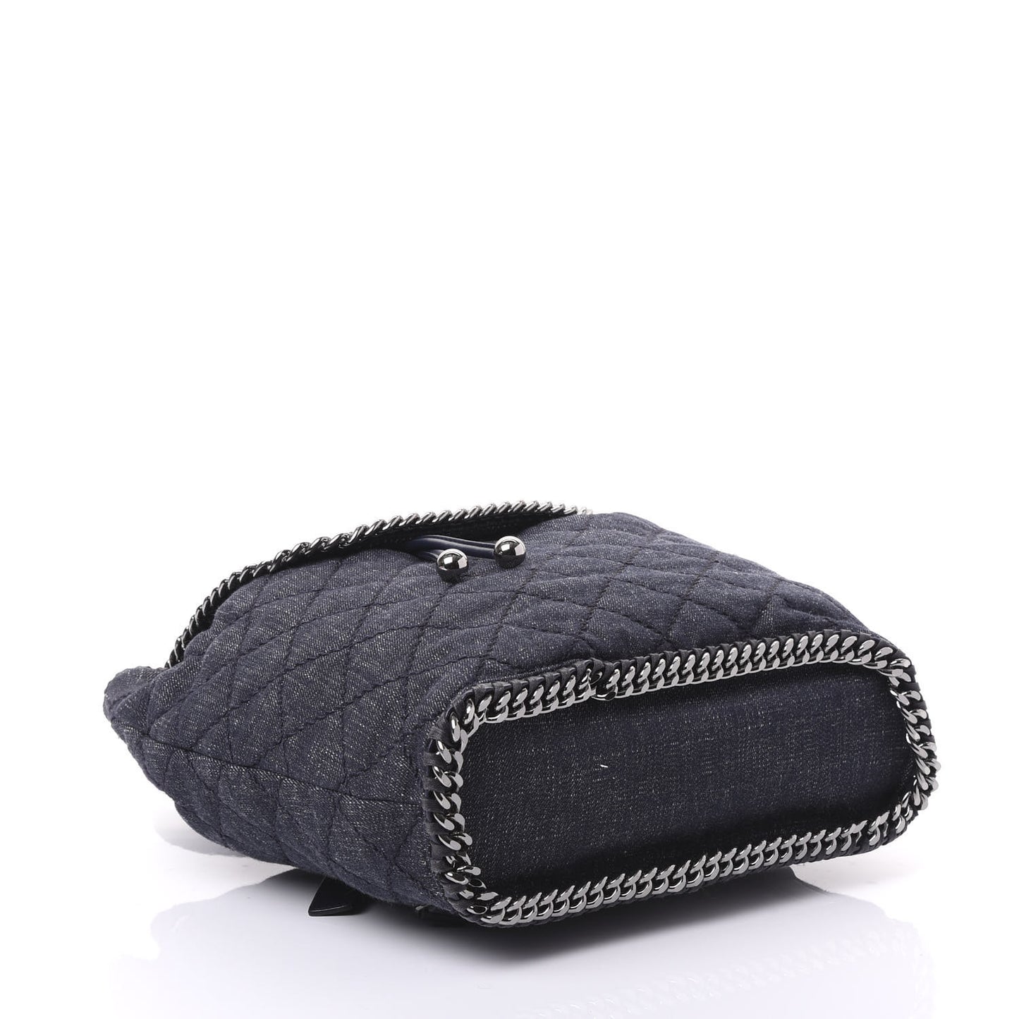 Denim Quilted Falabella Backpack Blue