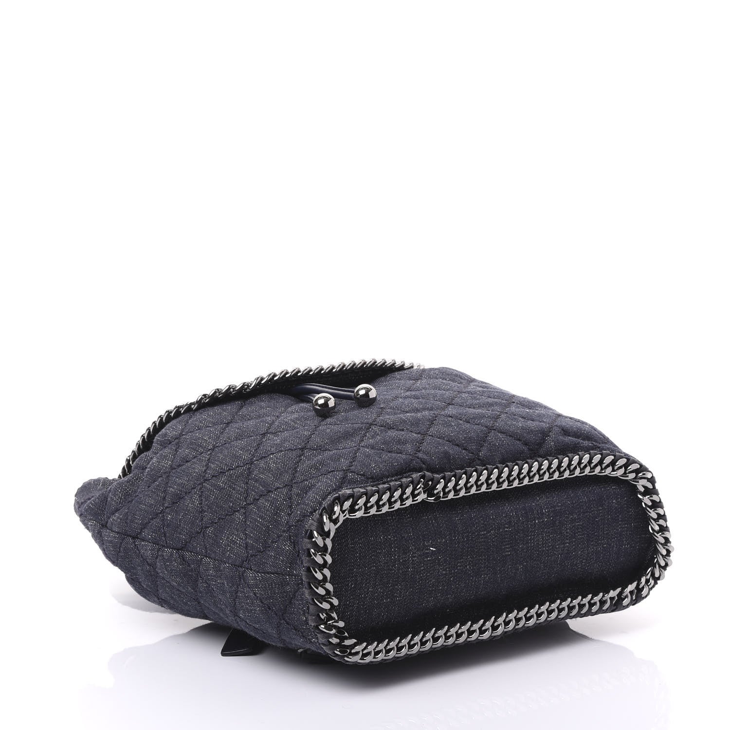 Stella McCartney Denim Quilted Falabella Backpack Blue 3 of 9