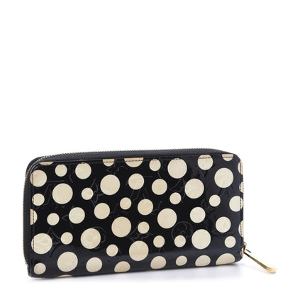 Louis Vuitton Vernis Kusama Infinity Dots Zippy Wallet Black 3 of 12