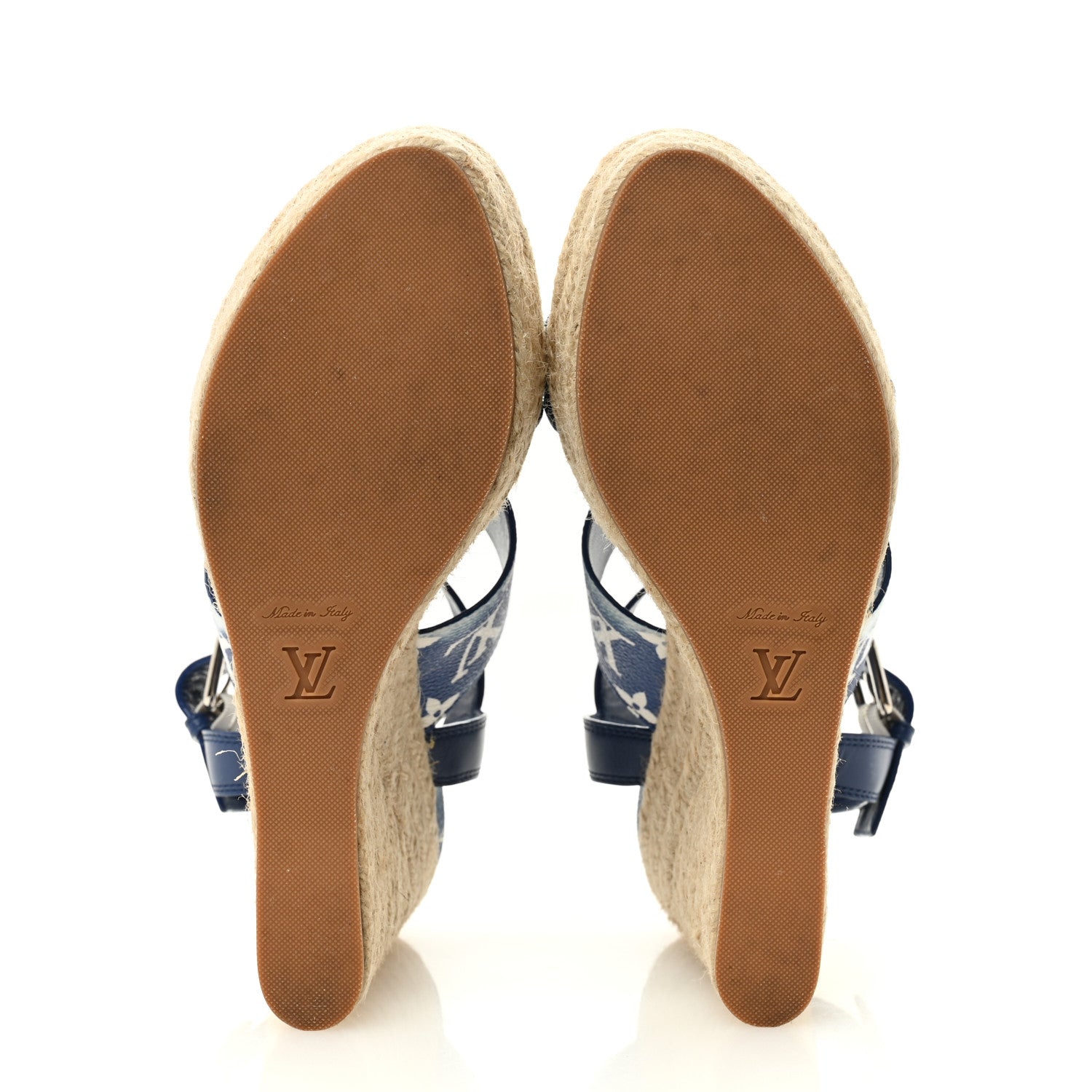 Louis Vuitton Monogram Escale Starboard Wedge Sandal 40 Blue 6 of 11