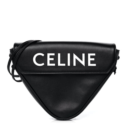 Celine Smooth Calfskin Triangle Crossbody Bag Black 1 of 9