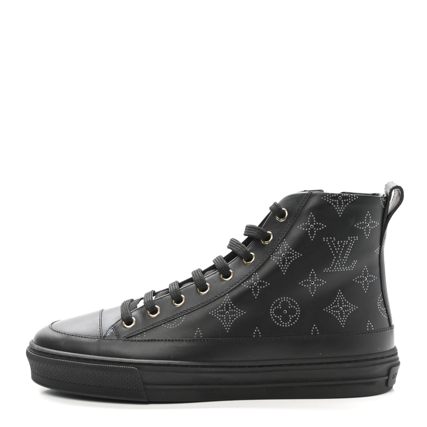 Calfskin Monogram Stellar Sneaker Boots 37 Black White