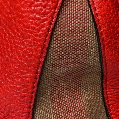Burberry Grainy Calfskin House Check Small Maidstone Red 16 of 18