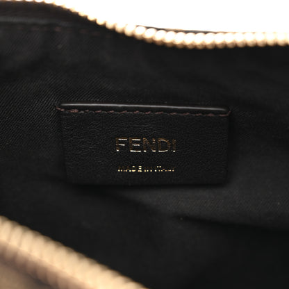 Fendi Fabric Jacquard Vitello Grace FF 1974 Mini Fendigraphy Hobo Bag Tobacco Moro Ebano 6 of 12