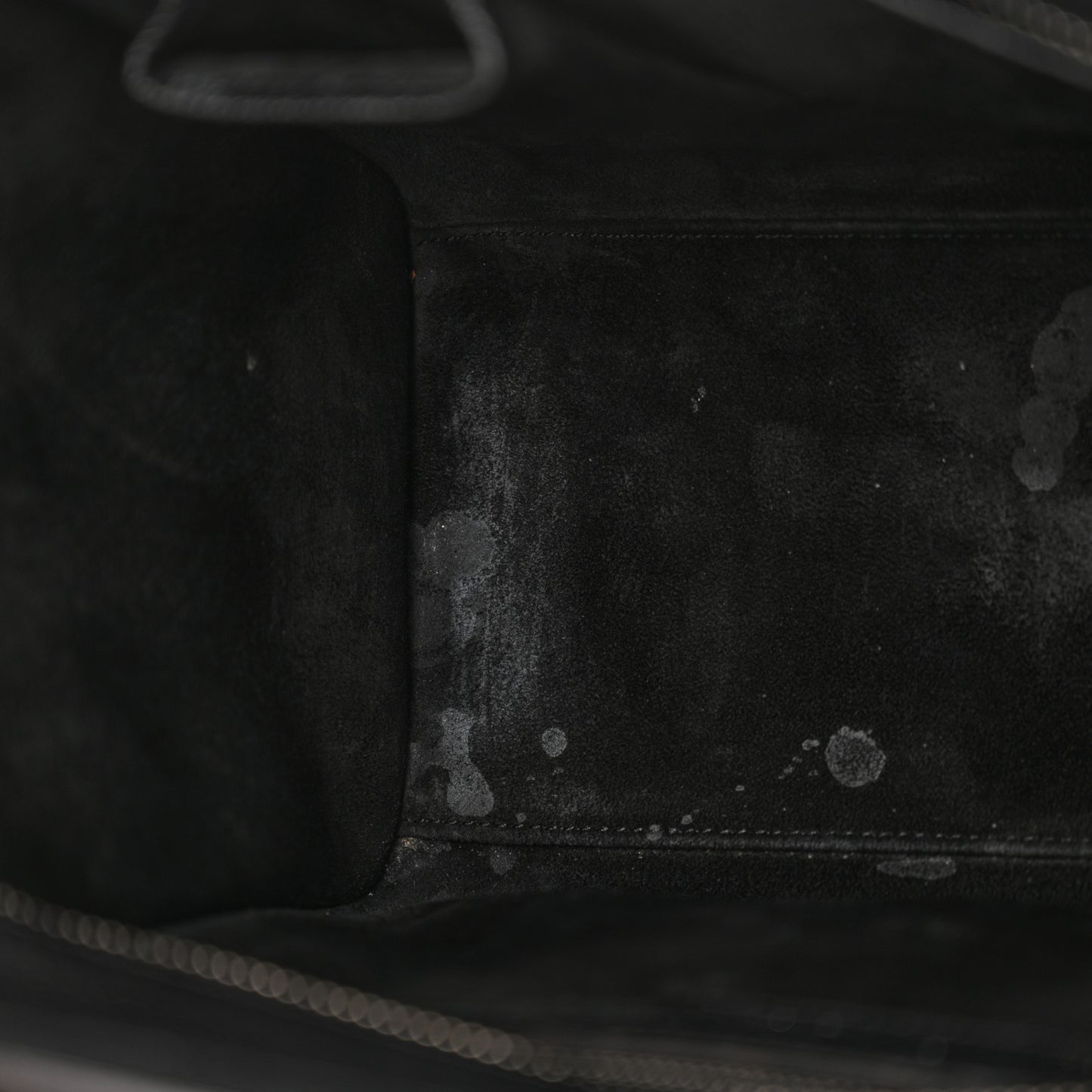 Drummed Calfskin Micro Luggage Black