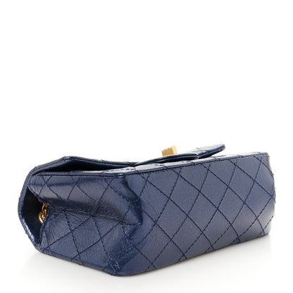 Chanel Iridescent Aged Calfskin Quilted 2.55 Reissue Mini Flap Navy 4 of 11